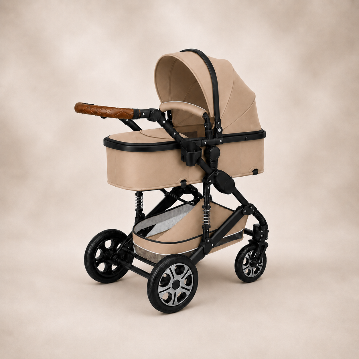 Luxe 3-in-1 Kinderwagen Kaki - kinderwagen modus